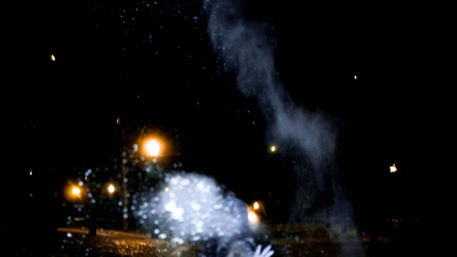 flour powder throwing photography